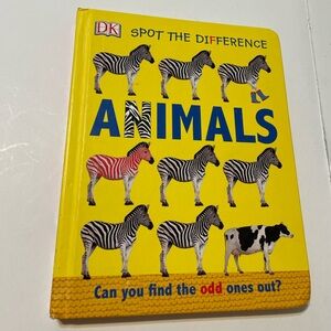 Spot the Difference Animals Kids Book, Hardcover